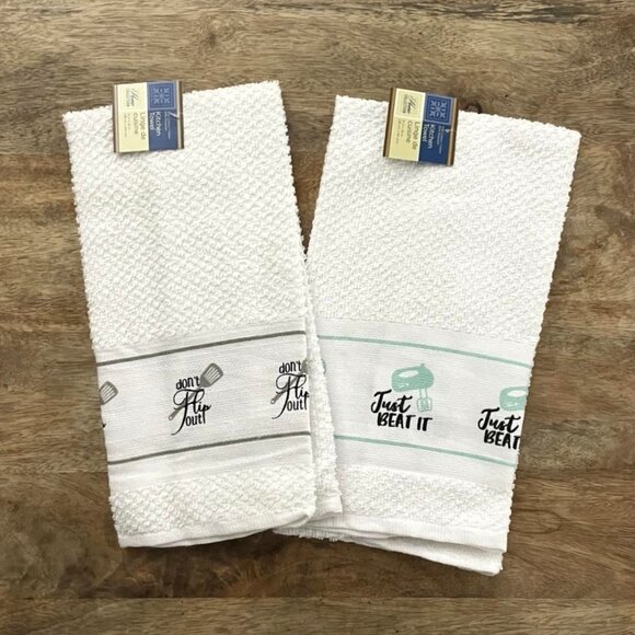 5/$20 NEW 2Pk Flipper & Hand Mixer Kitchen Towels - Picture 1 of 7